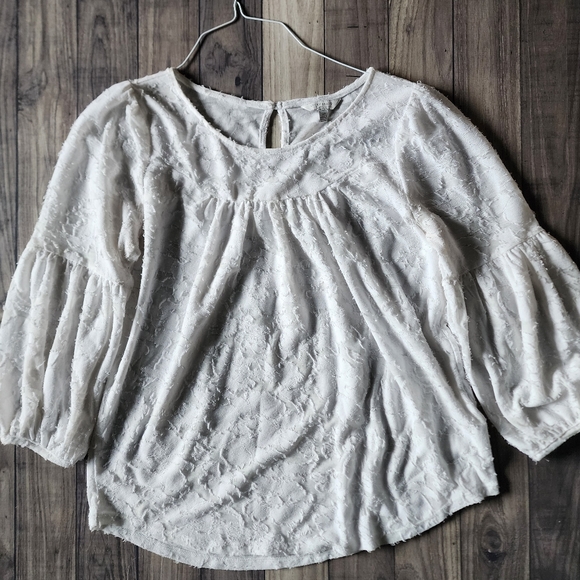 Lucky Brand white flowy top - Picture 8 of 8